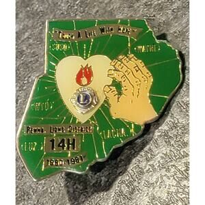 Lions Club International Touch A life With Hope Lapel Pin EUC 14H 1980 81